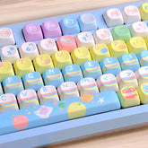 Candy Party Keycaps | XOA Profile Keycap Set | PBT Material | Keycaps For MX Switch | Pink Keycaps GMk Clone Artisan Keycap Set